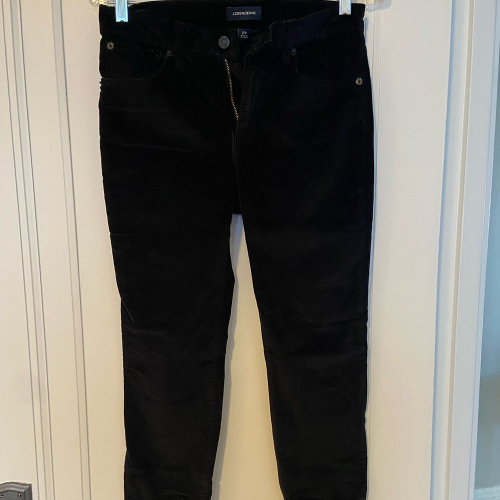 J crew velvet black pants